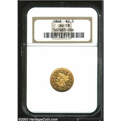 1868 $2 1/2 AU58 NGC.