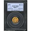 Image 1 : 1873 $2 1/2 Open 3 MS63 PCGS.