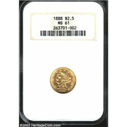1888 $2 1/2 MS61 NGC.
