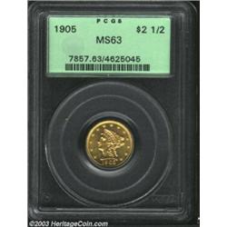 1905 $2 1/2 MS63 PCGS.