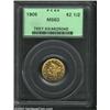 Image 1 : 1905 $2 1/2 MS63 PCGS.