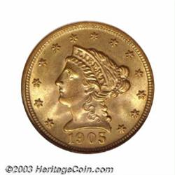 1905 $2 1/2 MS67 NGC.