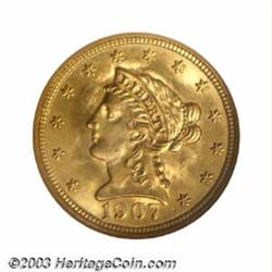 1907 $2 1/2 MS67 NGC.