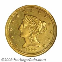 1866 $2 1/2 PR65 Cameo NGC.
