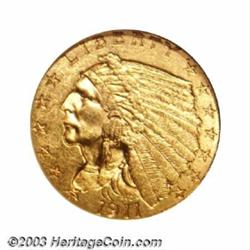 1911-D $2 1/2 MS62 NGC.