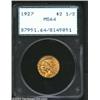 Image 1 : 1927 $2 1/2 MS64 PCGS.