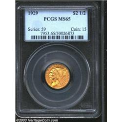 1929 $2 1/2 MS65 PCGS.