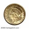 Image 1 : 1857 $3 MS63 ICG.