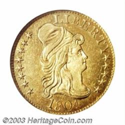 1804 $5 Small 8 Over Large 8 MS62 NGC.