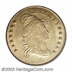 1806 $5 Round Top 6, 7x6 Stars MS64 PCGS.