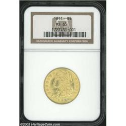 1811 $5 Small 5 MS65 NGC.