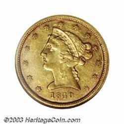 1840-C $5 AU50 ANACS.