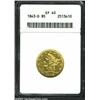 Image 1 : 1843-D $5 Large D XF40 ANACS.