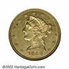 Image 1 : 1846 $5 Small Date MS62 NGC. Ex: Bass.