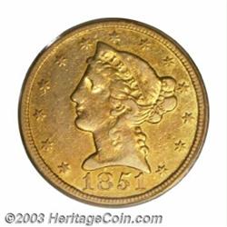 1851-O $5 VF35 PCGS.