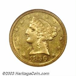 1856-O $5 MS61 NGC.