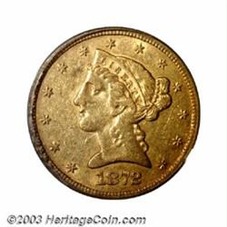 1872-CC $5 AU50 PCGS.