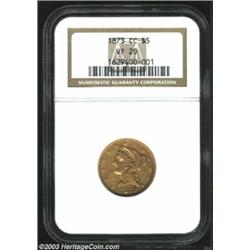 1873-CC $5 VF20 NGC.