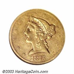1875-S $5 XF40 ANACS.