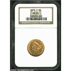 1878-S $5 MS62 NGC.