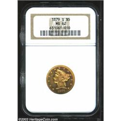 1879-S $5 MS62 NGC.