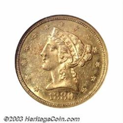 1880-CC $5 MS61 NGC.