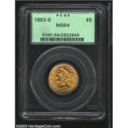1882-S $5 MS64 PCGS.