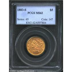 1883-S $5 MS62 PCGS.