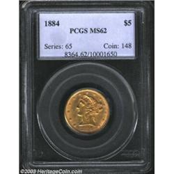 1884 $5 MS62 PCGS.