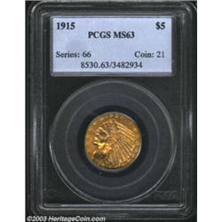 1915 $5 MS63 PCGS.