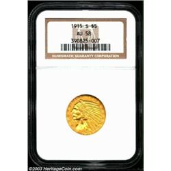 1915-S $5 AU58 NGC.