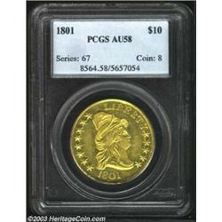1801 $10 AU58 PCGS.