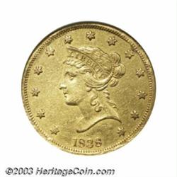 1838 $10 --Damaged, Cleaned--ANACS, AU Details, Net XF40.