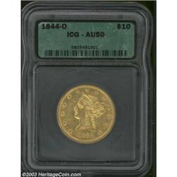 1844-O $10 AU50 ICG.