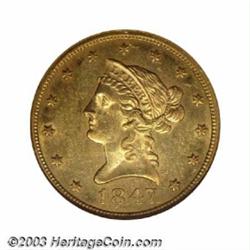 1847 $10 MS62 NGC.