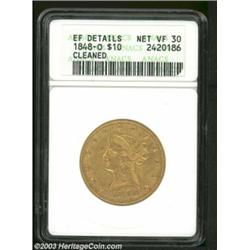 1848-O $10 --Cleaned--ANACS. XF Details, Net VF30.