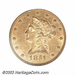 1851 $10 MS61 PCGS.
