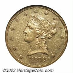1872 $10 AU50 NGC.