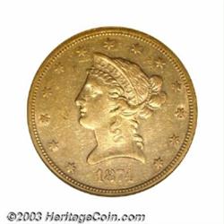 1874-S $10 AU50 NGC.