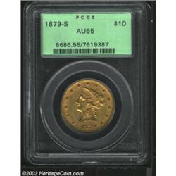 1879-S $10 AU55 PCGS.