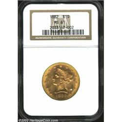 1882 $10 MS61 NGC.