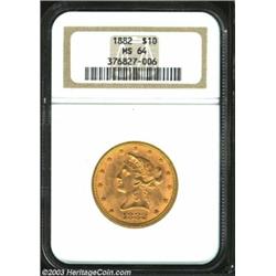 1882 $10 MS64 NGC.