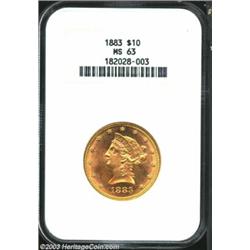 1883 $10 MS63 NGC.