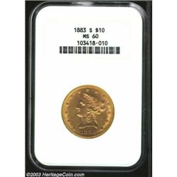 1883-S $10 MS60 NGC.
