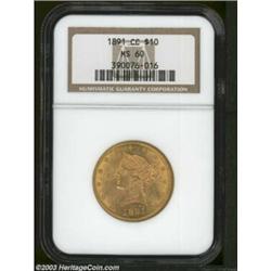 1891-CC $10 MS60 NGC.