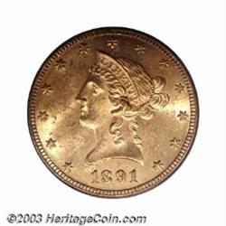 1891-CC $10 MS63 ICG.