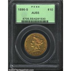 1896-S $10 AU55 PCGS.
