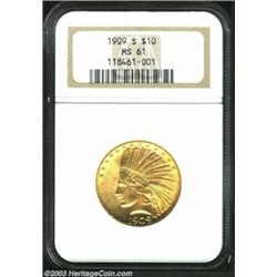 1909-S $10 MS61 NGC.