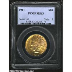1911 $10 MS63 PCGS.