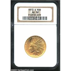 1913-S $10 AU58 NGC.